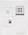 Prisons, Apartment Building, Peter Halley American, Black marker on graph paper