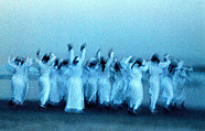African American pilgrims dance in honor of ancient spirits. Lake Nasser, Egypt., Chester Higgins American, Inkjet print