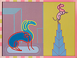 Dog Gone Heads or Tails (Dog-Matic), Barbara Rossi  American, Acrylic on Masonite panel in artist’s frame