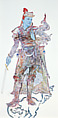 Shitennō (Jikokuten, Zochoten, Tamonten, Komokuten), Akira Yamaguchi (Japanese, born Tokyo, 1969), Oil, watercolor, and ink on canvas, mounted on wood panel; installed on standing wooden frames