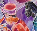 Dub, Denzil Forrester (British, born Grenada, 1956), Oil on canvas