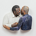Michael Weathers Greeting his Father, John Ahearn American, Acrylic on plaster