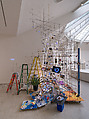 Slice, Sarah Sze American, Multimedia installation, including two-channel video, color, sound, 1 min., 30 sec.; video projectors; wood; stainless steel; acrylic; inkjet prints, ceramic, tape, and paper