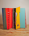 Basic Screen, Dan Friedman American, Medium-density fiberboard, paint, casters