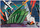 The War Comes Home, Anton van Dalen Dutch, Oil on unstretched canvas