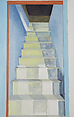 Attic Staircase with Sunlight, Lois Dodd American, Oil on linen