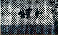 I Live In My Own World, But It’s Ok, They Know Me Here, Sigmar Polke  German, Mixed media on fabric