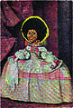 (Velazquez - Infanta Margarita), Ted Joans  American, Cut and pasted printed papers on postcard