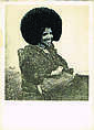 (Rembrandt’s Mother), Ted Joans  American, Cut and pasted printed papers on postcard
