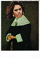 (Frans Hals - Portrait of A Woman), Ted Joans  American, Cut and pasted printed papers on postcard