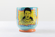 Portrait Cup: Mae Jemison, Roberto Lugo American, Glazed ceramic