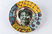 Plate: Stacey Abrams, Roberto Lugo American, Glazed ceramics
