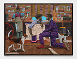 Cargo, Derek Fordjour  American, Acrylic, charcoal, cardboard, oil pastel, and foil on newspaper mounted on canvas