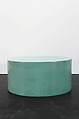Float (tambour vert clair), Robert Breer American, Resin, paint, wood, motor, wheels, battery
