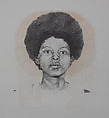 Assata Shakur As Ahmes Nefertari, Oasa DuVerney  American, Graphite, gold dust, and cuts on paper
