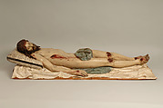Dead Christ, Gregorio Fernández (Spanish, 1576–1635), Polychromed wood, horn, glass, bone, and cork, Spanish
