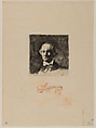 Charles Baudelaire, Full Face, after Nadar, III, Edouard Manet (French, Paris 1832–1883 Paris), Etching with pen and brown ink; second state of four, French