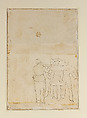 The Barricade (recto); The Execution of Maximilian (verso), Edouard Manet (French, Paris 1832–1883 Paris), Recto: brush and ink wash, watercolor, and gouache over graphite;
Verso: graphite, French