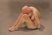 Untitled a.k.a. The Sitter, Kiki Smith (American, born Nuremberg, 1954), Wax, cheesecloth, wood and dye