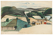 Landscape, Philip Guston  American, born Canada, Colored pencil on paper