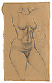 Nude, drawing one, Philip Guston (American (born Canada), Montreal 1913–1980 Woodstock, New York), Pencil on paper