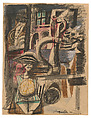 Untitled, Philip Guston American, born Canada, Ink, pencil and crayon on paper