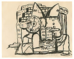 Untitled, Philip Guston  American, born Canada, Charcoal on paper