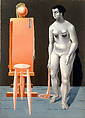 Female Nude with Easel, Philip Guston American, born Canada, Oil on canvas