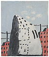 Untitled (Hood with Clouds), Philip Guston American, born Canada, Oil on panel