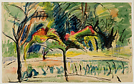 Untitled (Landscape), Károly Kernstock Hungarian, Watercolor on paper