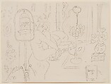 lnterieur au perroquet, Henri Matisse (French, Le Cateau-Cambrésis 1869–1954 Nice), Graphite on paper
