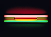 Untitled, Dan Flavin American, Pink, red, and green fluorescent lights and metal