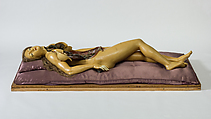 Anatomical Venus, Fontana Workshop (Italian, 1754–1805), Wood skeleton, transparent wax, variously colored waxes with pigments, hair, venetian glass, and rosewood, Italian