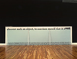 The Square Root of Minus One #3, Joseph Kosuth American, Silkscreen on wall, silkscreen on glass, cast aluminum plaque