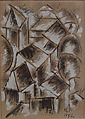 Rooftops, Fernand Léger French, Ink and opaque watercolor on paper
