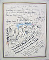 Minerve, Ma Minerve (illustrated poem), Jean Cocteau  French, Black and brown ink, pastel, and charcoal on paper