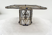 Centerpiece with Lapis Lazuli, Josef Hoffmann  Austrian, Silver alloy and lapis lazuli