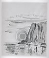 A Ship Will Come, Anselm Kiefer (German, born Donaueschingen, 1945), Watercolor, opaque watercolor, and blue ballpoint pen on paper