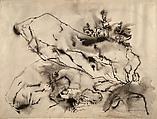 Insect, Kenneth Callahan (American, Spokane, Washington 1905–1986 Seattle, Washington), Brush and black ink on paper (recto and verso)