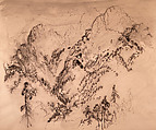 Cascade Mountain Landscape, Kenneth Callahan  American, Pen and black ink and wash on paper