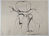 Drawing 1960, Philip Guston American, born Canada, Brush and black ink on paper