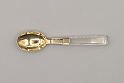 Spoon, Valéry Bizouard French, Glass, silver gilt