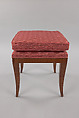 Stool, Bruno Paul (German, Seifhennersdorf 1874–1968 Berlin), Tulipwood veneer and fabric (upholstery)