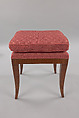 Stool, Bruno Paul (German, Seifhennersdorf 1874–1968 Berlin), Tulipwood veneer and fabric (upholstery)