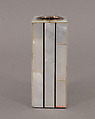 Pencil Holder, Josef Hoffmann Austrian, Wood, mother-of-pearl, ebony, silver, suede