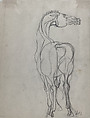 Horse, Peter Agostini American, Graphite on tracing paper