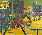 Mornington Crescent, Frank Auerbach  British, born Germany, Oil on wood