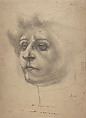 Untitled (woman's head), Peter Agostini American, Graphite on paper