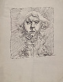 Untitled (woman's head), Peter Agostini American, Pen and black ink on paper