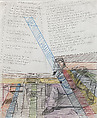 Poem and Portrait of John Ashbery (Oleum Misericordiae), Larry Rivers American, Colored pencil and graphite on paper